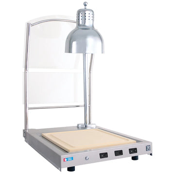 Alto-Shaam CS-100/S Single Lamp Hot Carving Station with Sneeze Guard