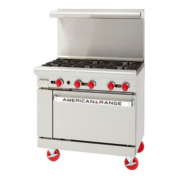 American Range AR-6 36in 6 Burner Gas Range with Oven