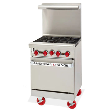 American Range ARGF-12G-2B-SB 24" Green Flame Gas Restaurant Range