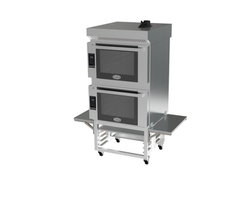 Cadco BLS‑4FLD‑2HP Bakerlux Pizza Station – Double Stack Ventless Oven