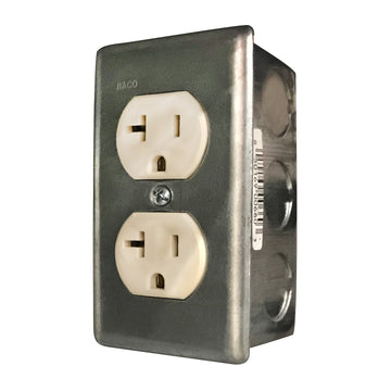 Cadco C‑JB Junction Box for Carts With Heat (120V Outlet)