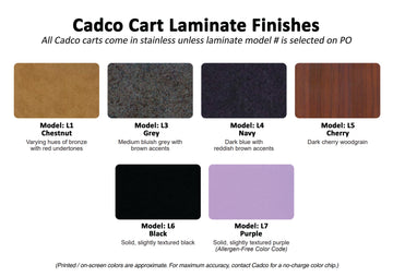 Cadco Cart Laminate Finishes Custom Panels