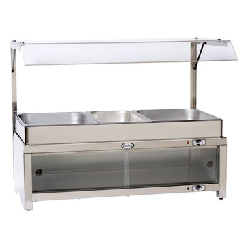 Cadco CMLB‑CSG Warming Cabinet & Buffet Server with Sneeze Guard