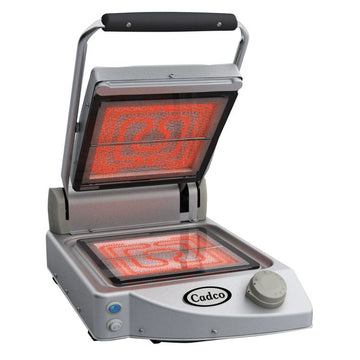 Cadco CPG‑10FC 220V Single Clamshell Grill