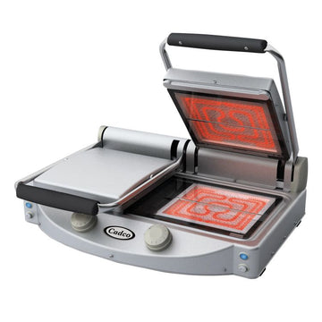 Cadco CPG‑20FC Double Clear Clamshell Grill