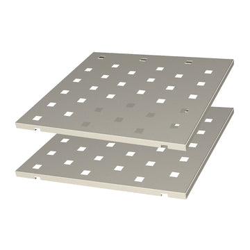 Cadco GGAS‑4 Stainless Adjustable Shelves (Set of 2) for CBC‑GG‑4/B4 Cart