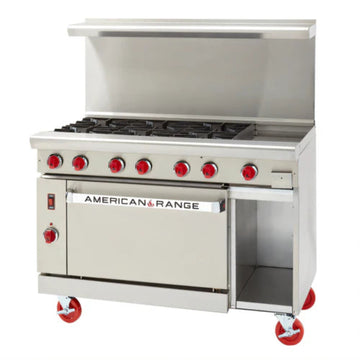 American Range ARGF-24G-4B-126L 48" Green Flame Gas Range
