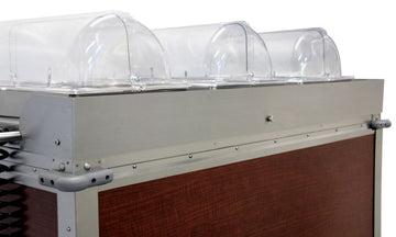 Cadco SS‑49 Stainless Steel Safety Shield for 3‑Bay Food Carts