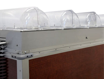 Cadco SS‑64 Stainless Steel Safety Shield for 4‑Bay (CBC‑HHHH) Food Carts