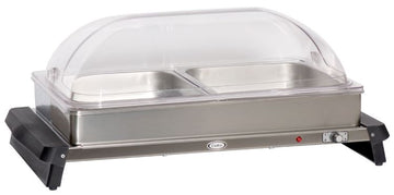 Cadco WTBS‑2RT Electric Buffet Server with Rolltop Lid