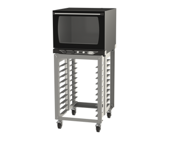 Cadco XAFS‑133 Half Size Convection Oven with Manual Controls & Stand