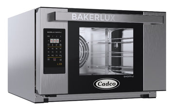 Cadco XAFT‑03HS‑LD Bakerlux Half‑Size 3‑Shelf LED Convection Oven
